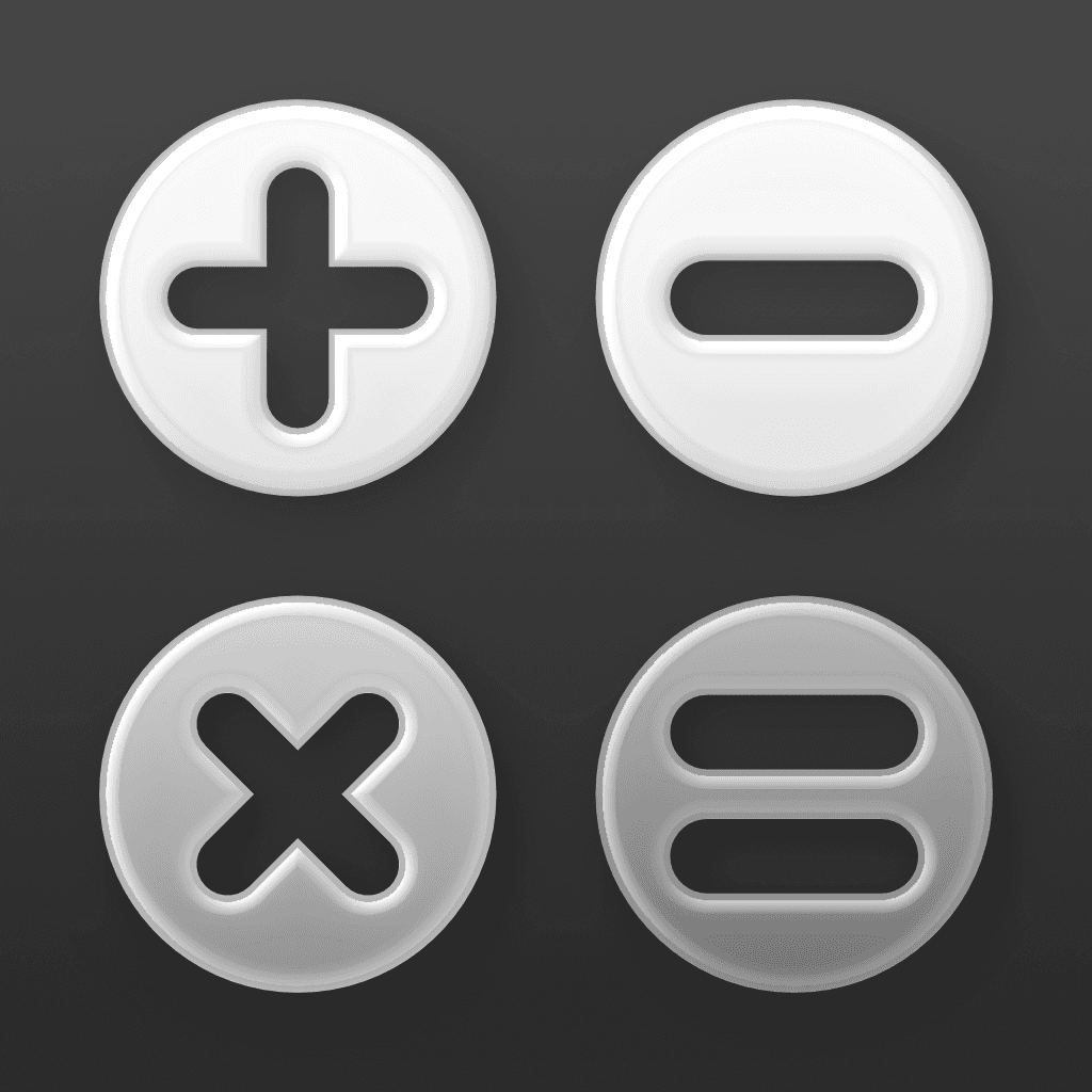 Calculator Clear Dark icon