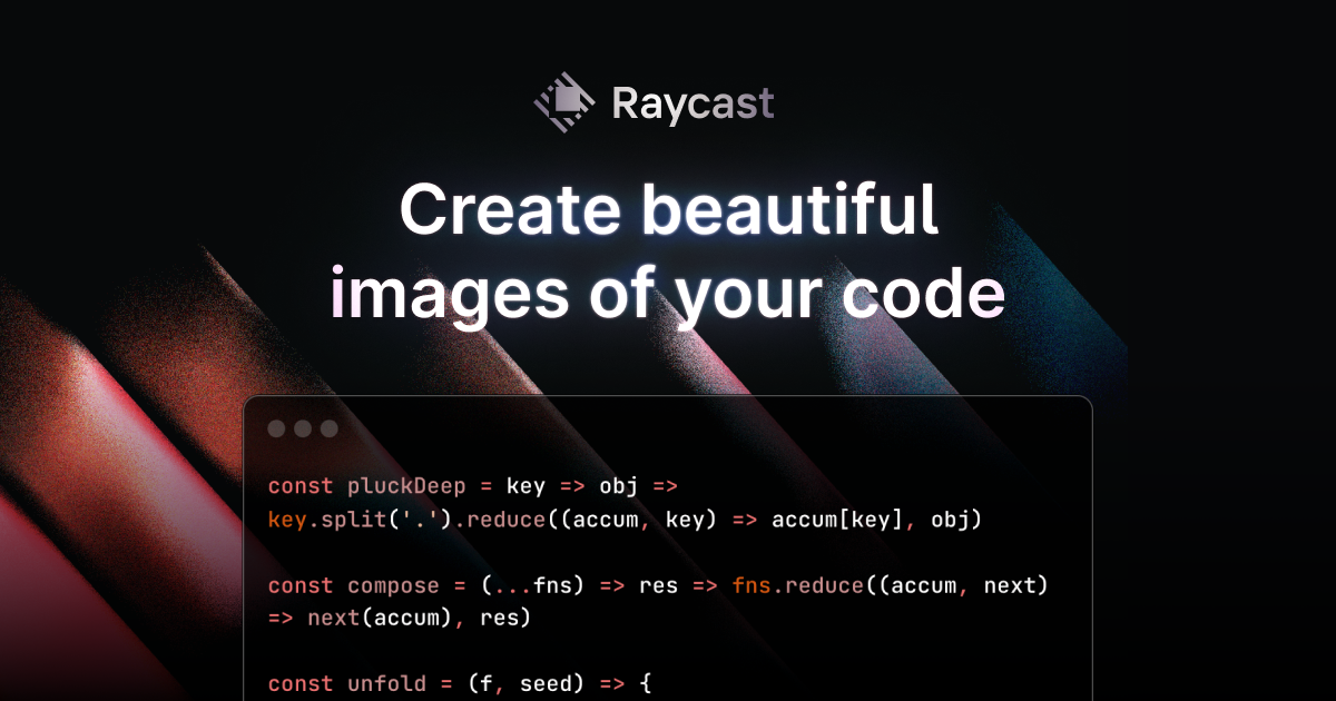 Create beautiful images of your code